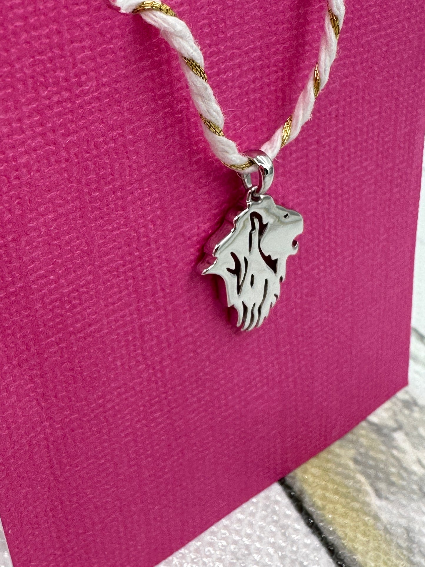 Sterling Silver Lion Logo Charm