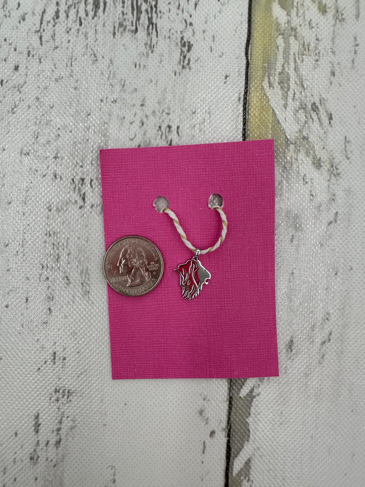 Sterling Silver Lion Logo Charm