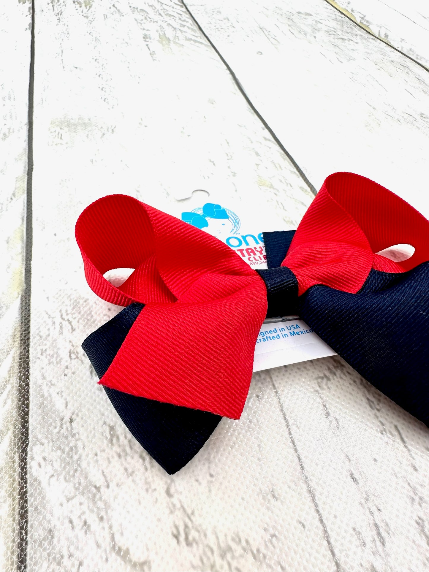 Red and Navy Bow