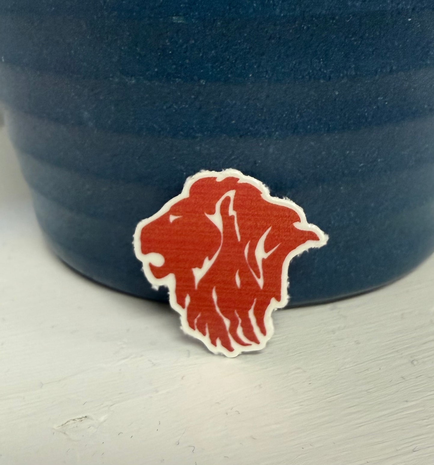Red Mini 1" Lion Tattoo