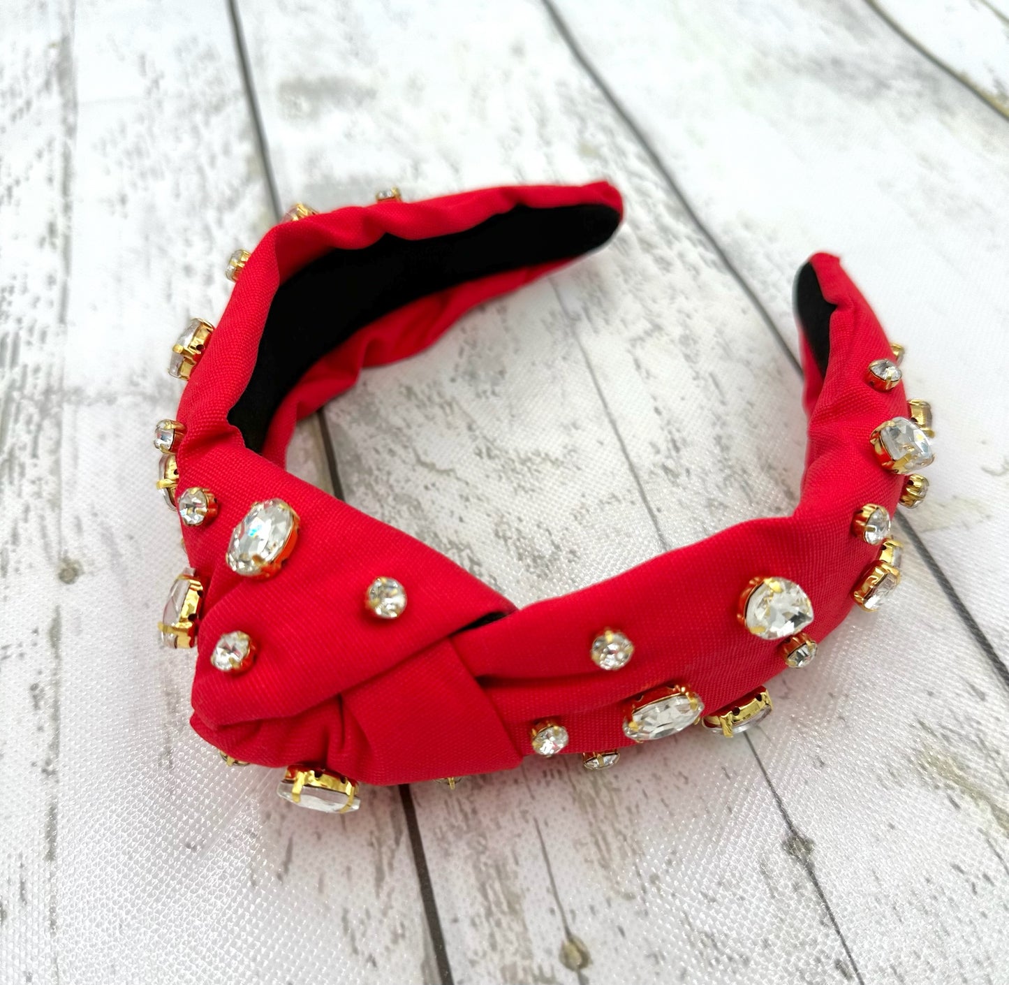 Red Rhinestone Bling Headband