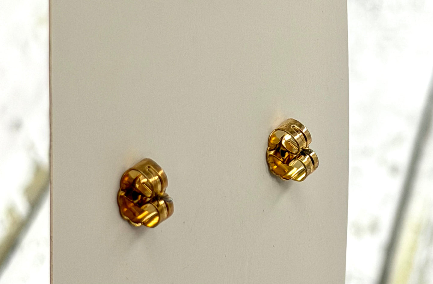 Navy Enamel Twist Earrings