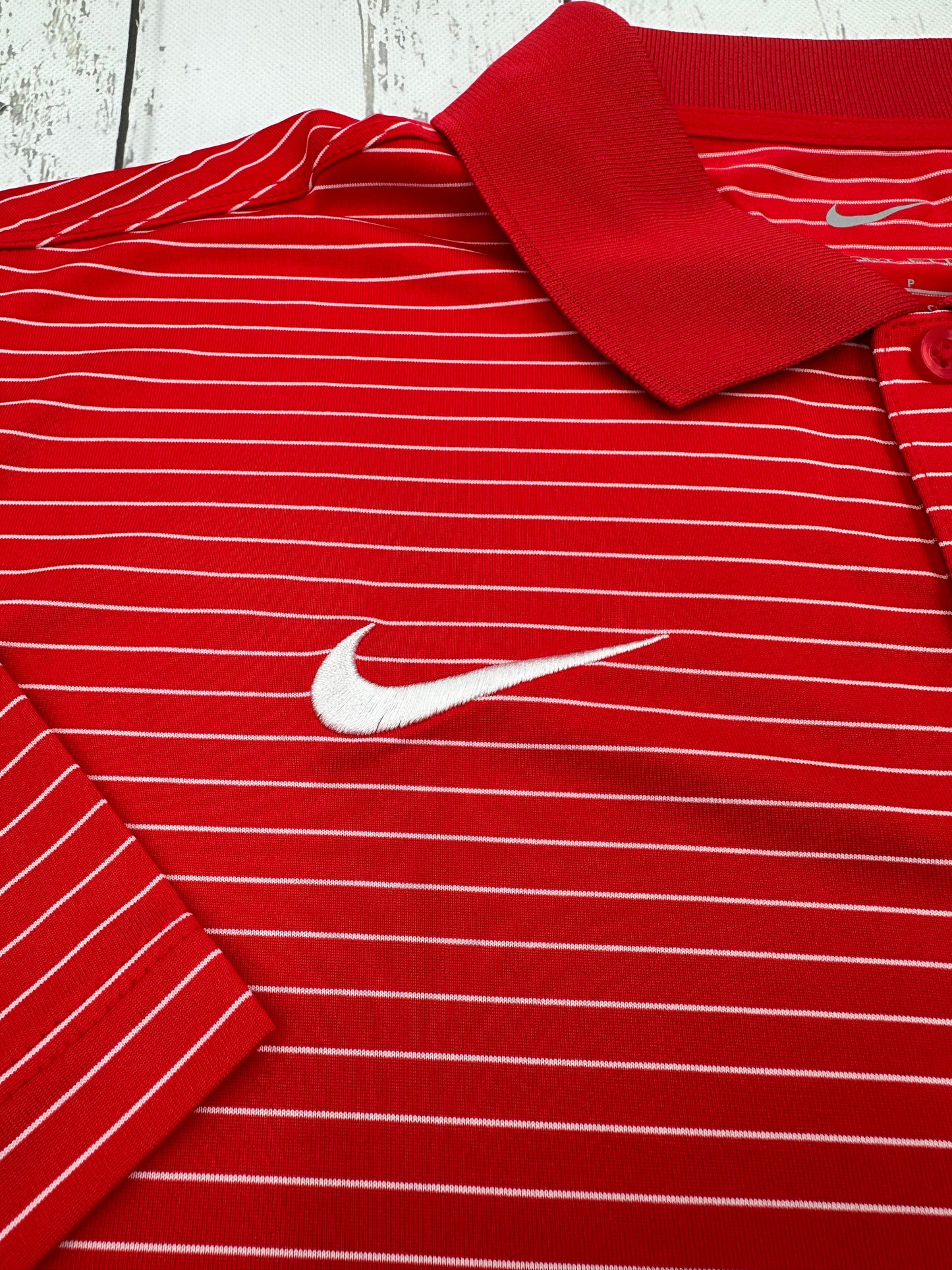 Nike Red Stadium Stripe Polo