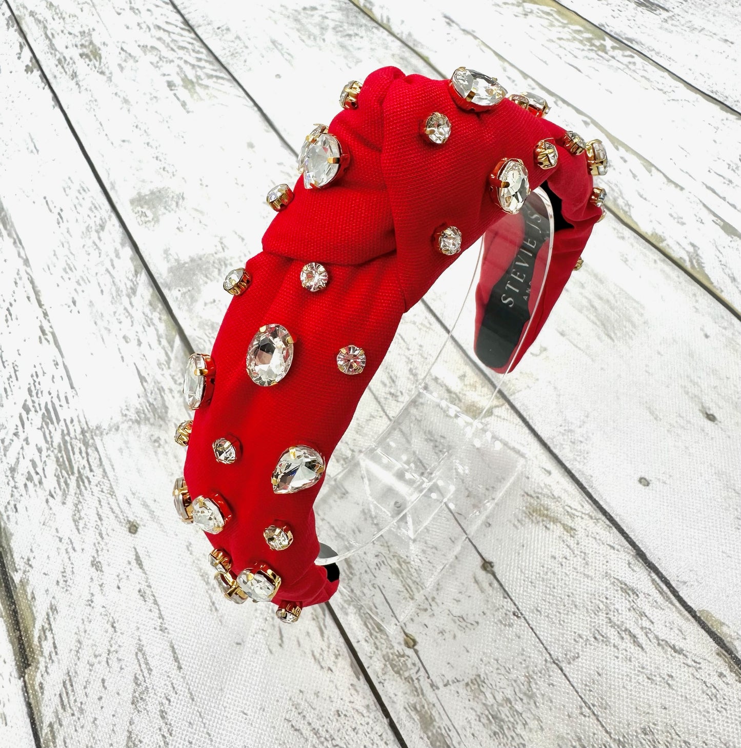 Red Rhinestone Bling Headband