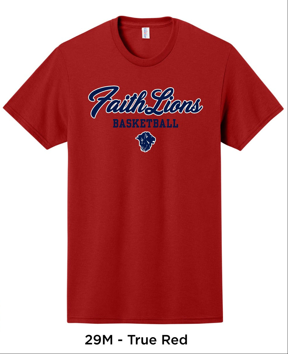 Faith Lions Script T-Shirt (Jerzees)