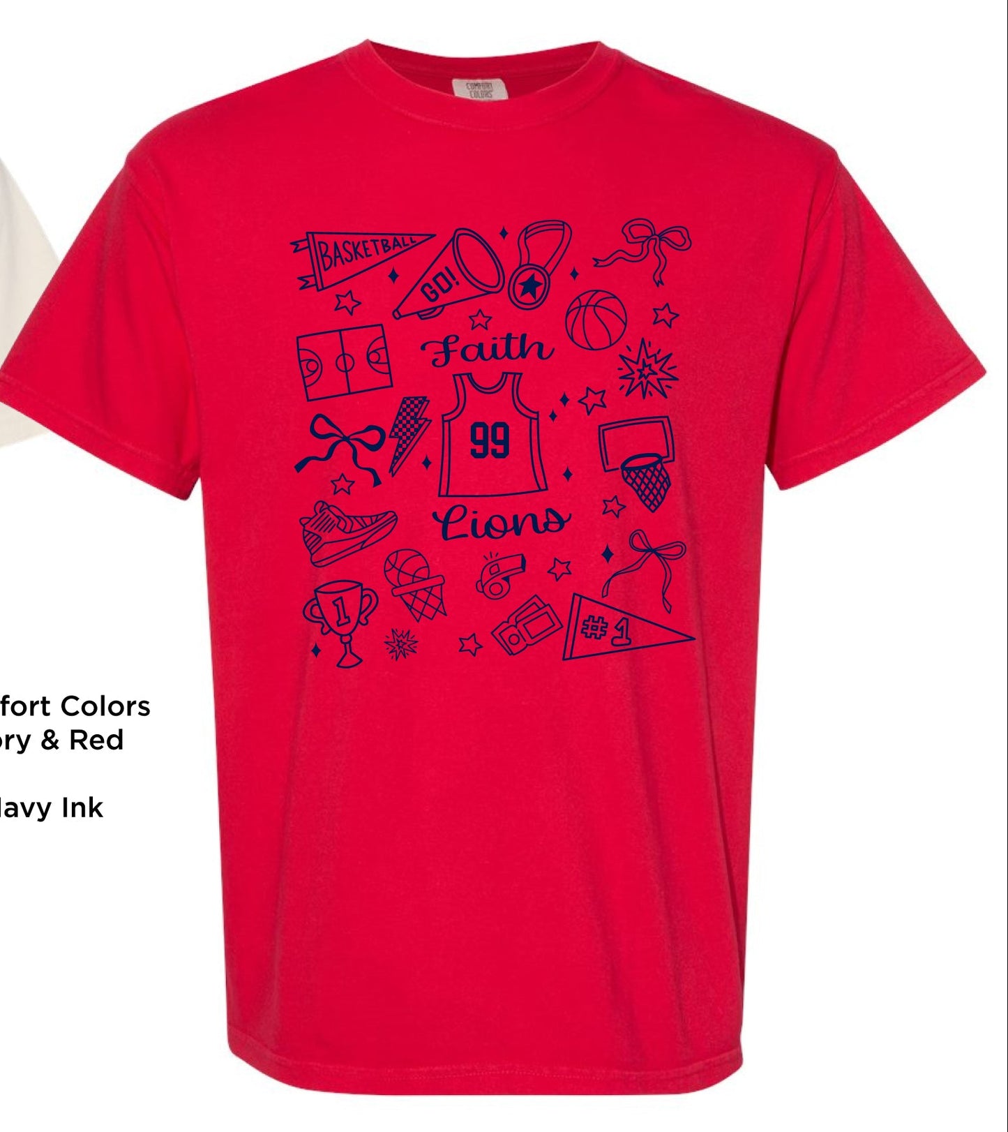 Faith Doodle Basketball T-Shirt (Comfort Colors)