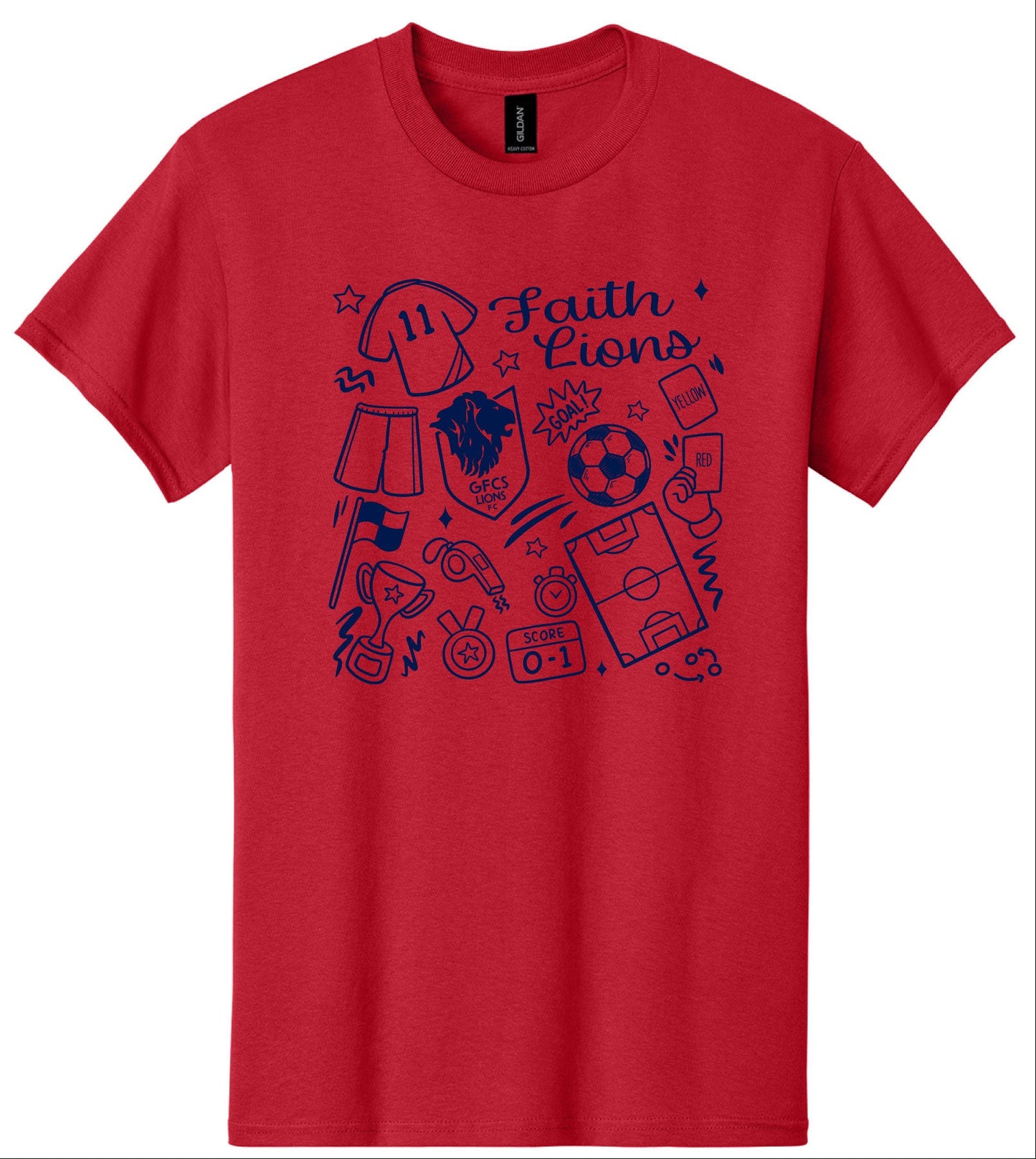 Faith Doodle Soccer T-Shirt (Gildan)