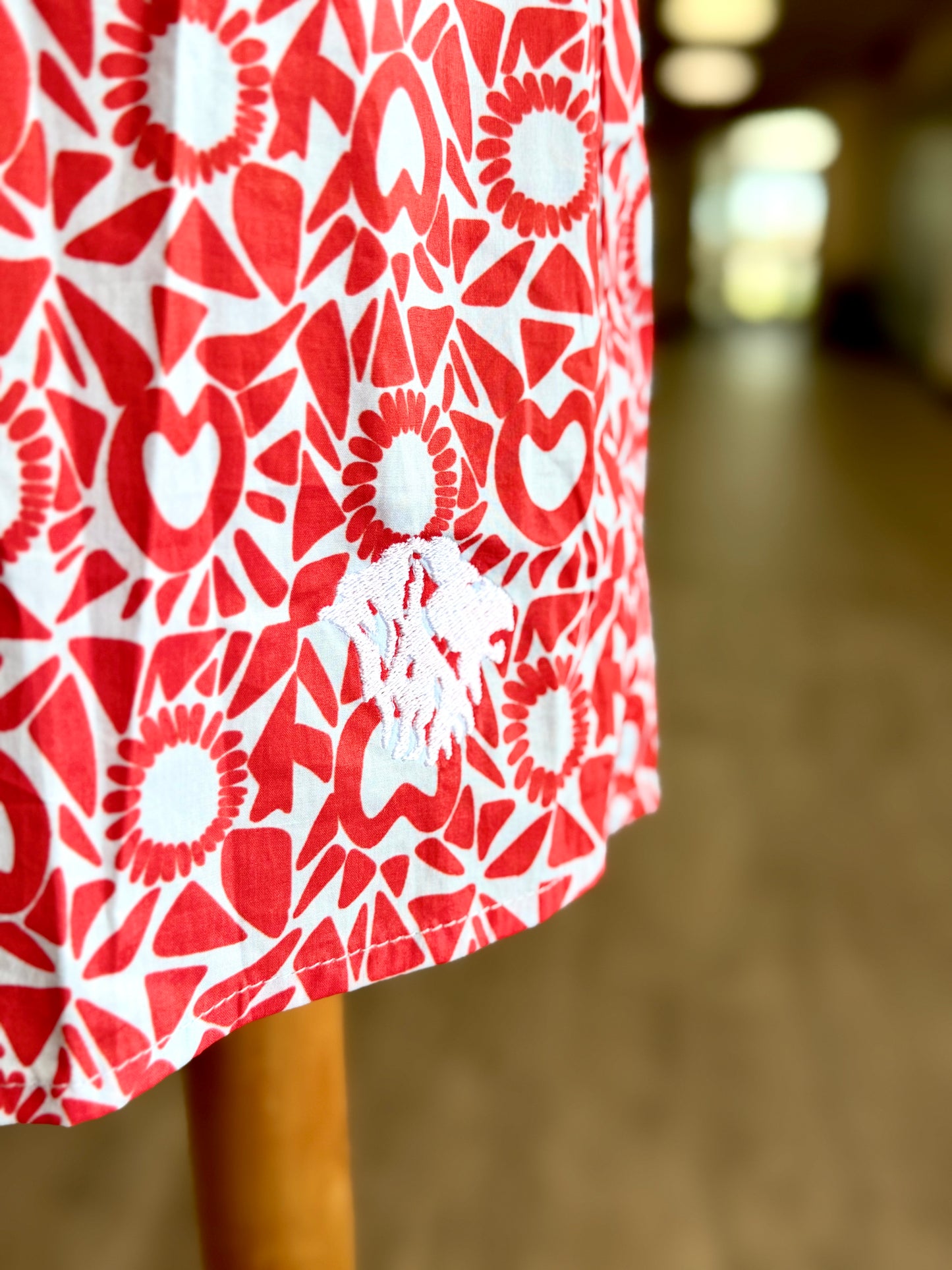Geo Pattern Button Down Dress