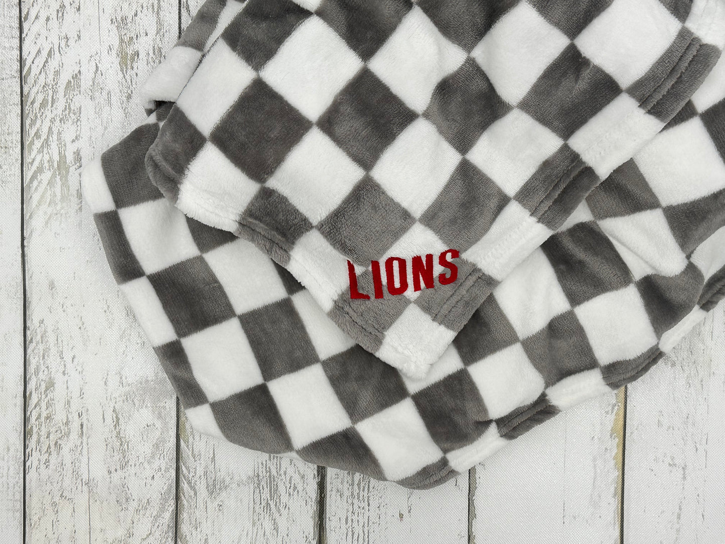 Checkered Minky Blanket