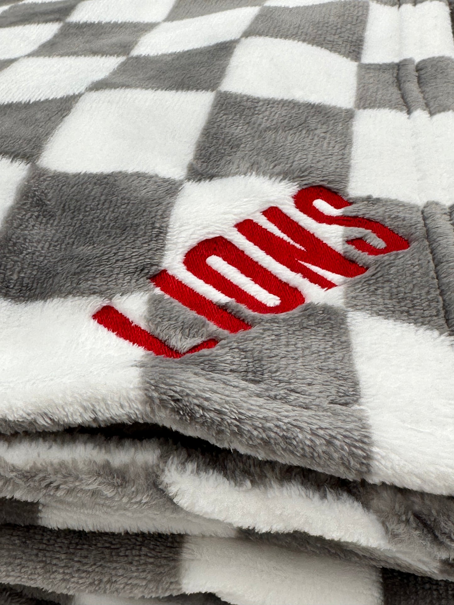 Checkered Minky Blanket