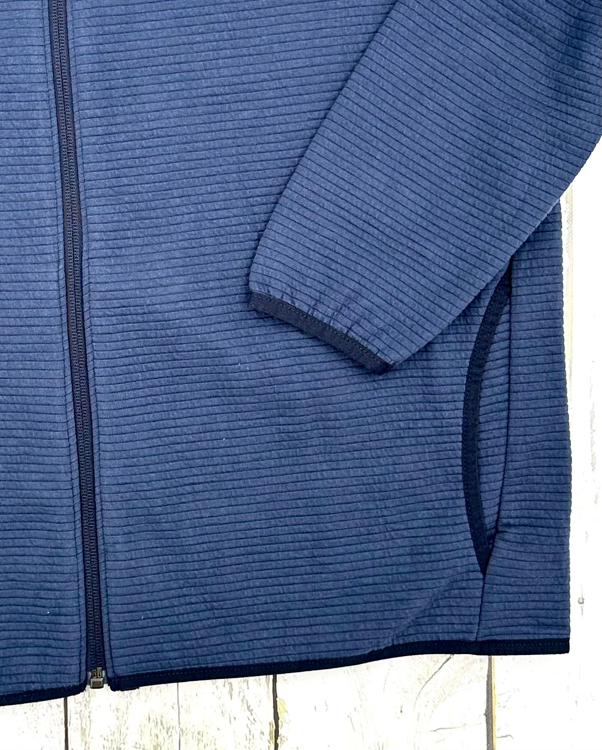 Ribbed Lightweight Hooded Jacket