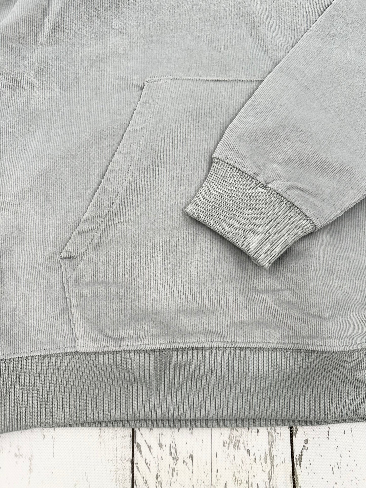 Unisex - Gray Corduroy Hoodie