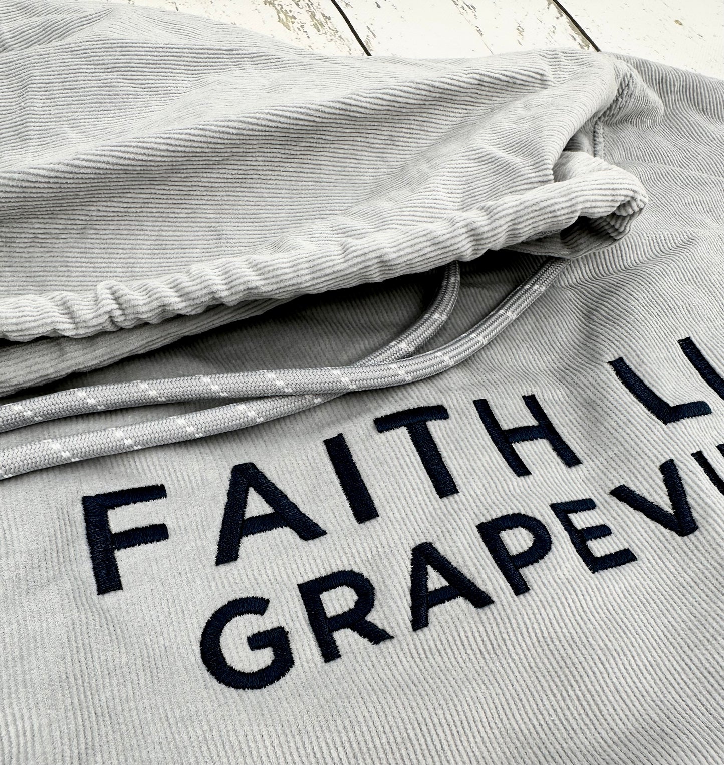 Unisex - Gray Corduroy Hoodie