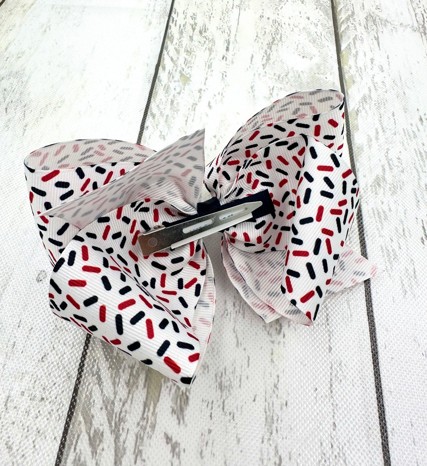 Confetti Print Bow