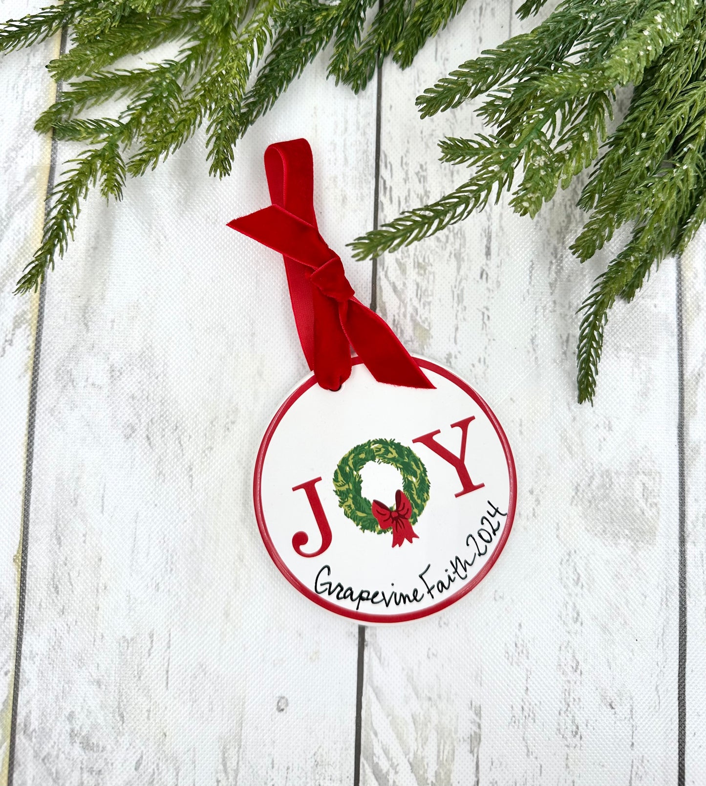 Custom Faith Ceramic Ornaments