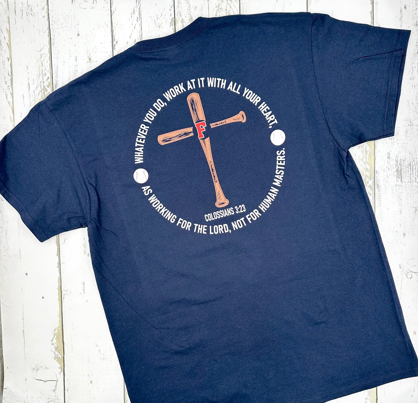Colossians 3:23 Baseball Tee Youth/Adult