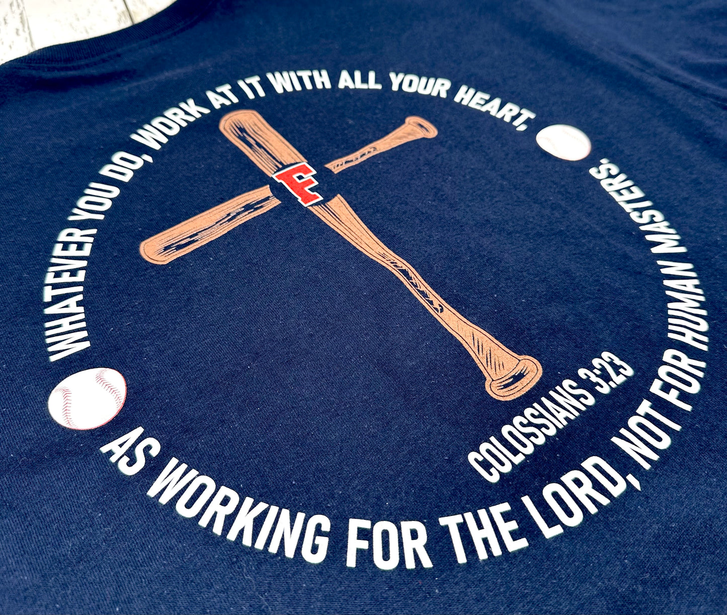 Colossians 3:23 Baseball Tee Youth/Adult
