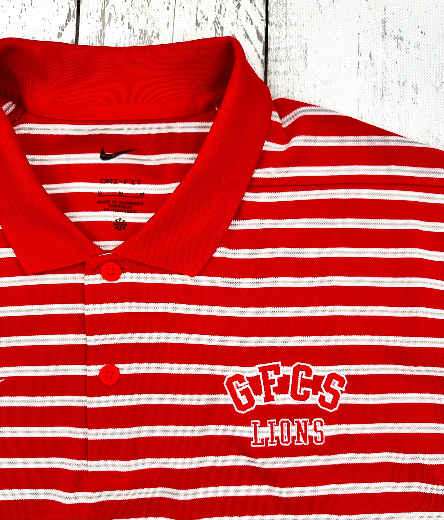 Nike Victory Stripe Polo- Red