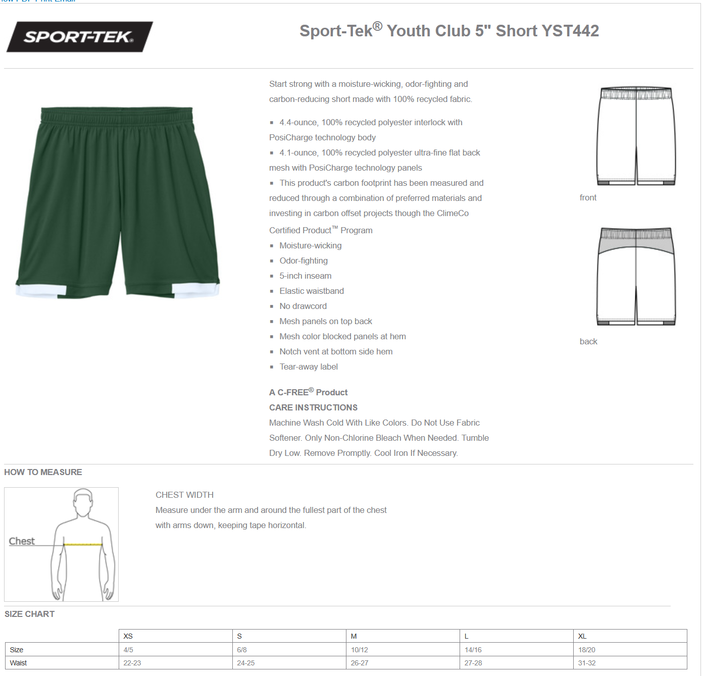 UNIFORM PE/Athletic Shorts YOUTH