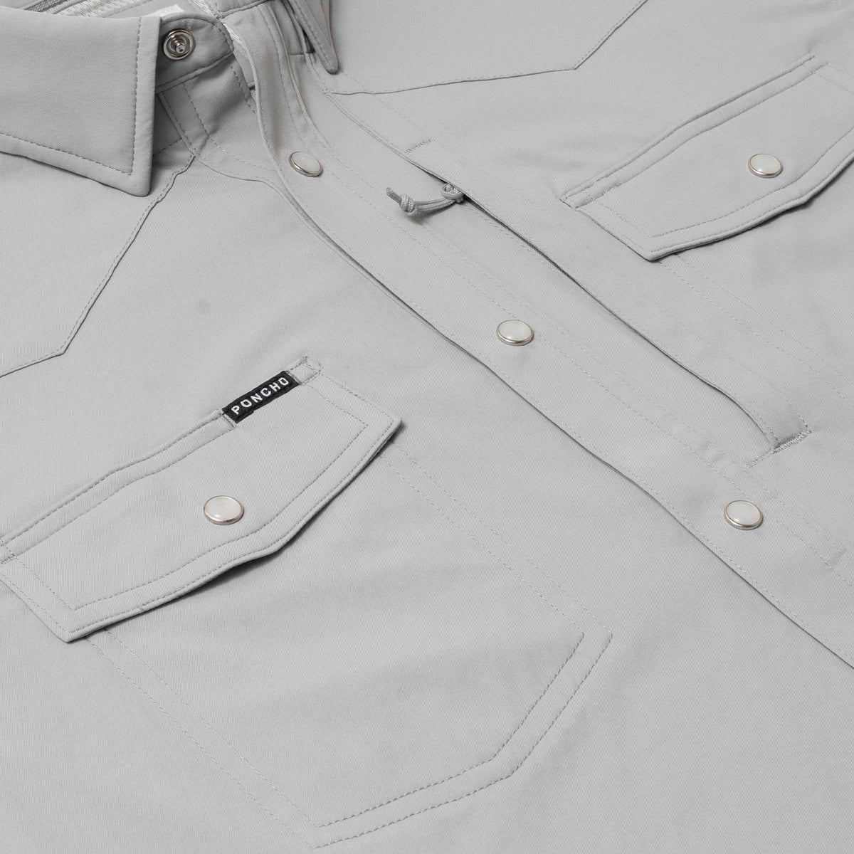Poncho Western SS Shirt- Grey