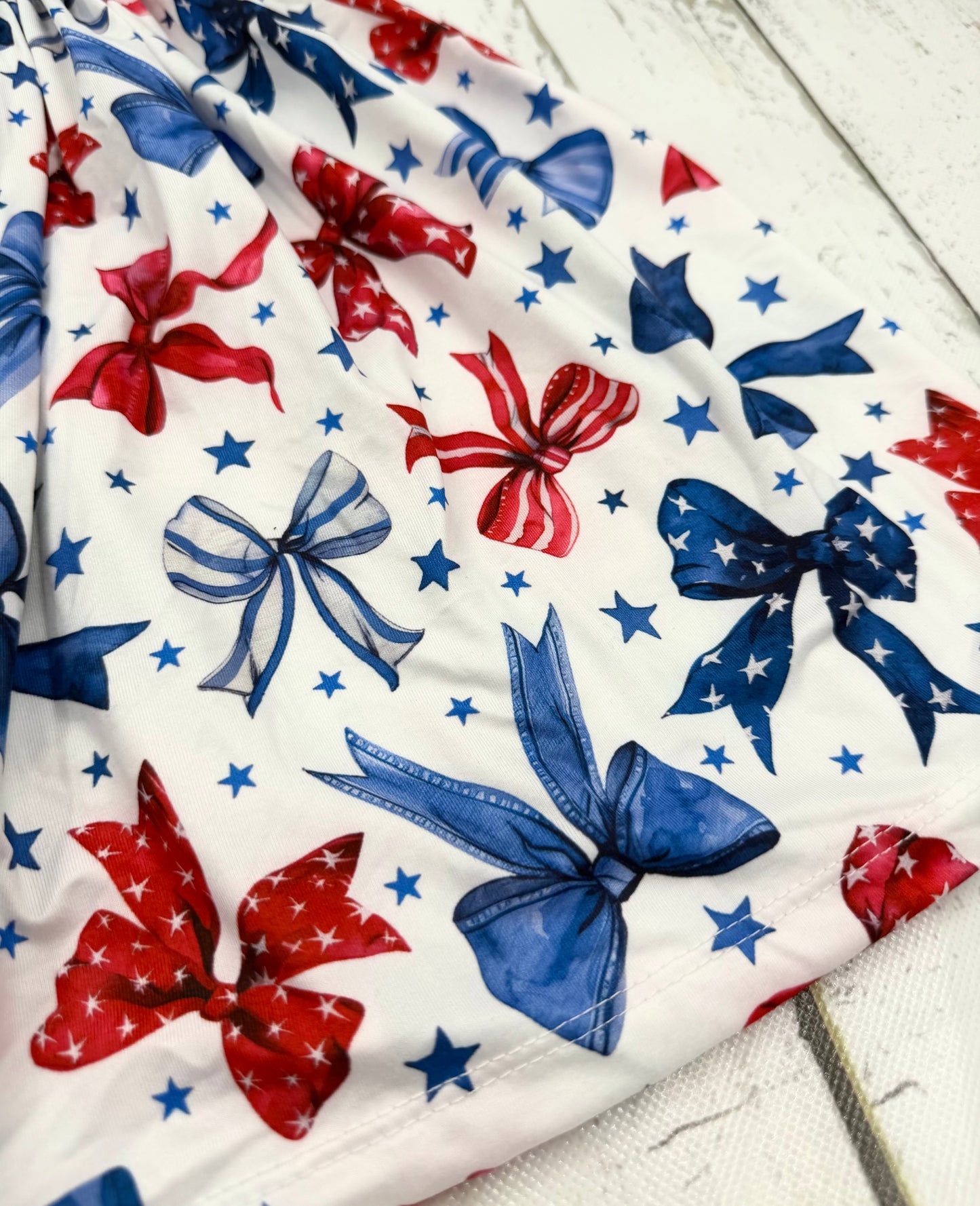 Mila & Rose Girls Patriotic Bow Dress