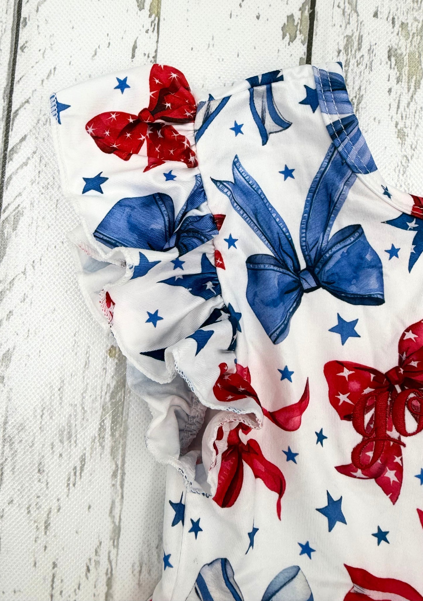 Mila & Rose Girls Patriotic Bow Dress