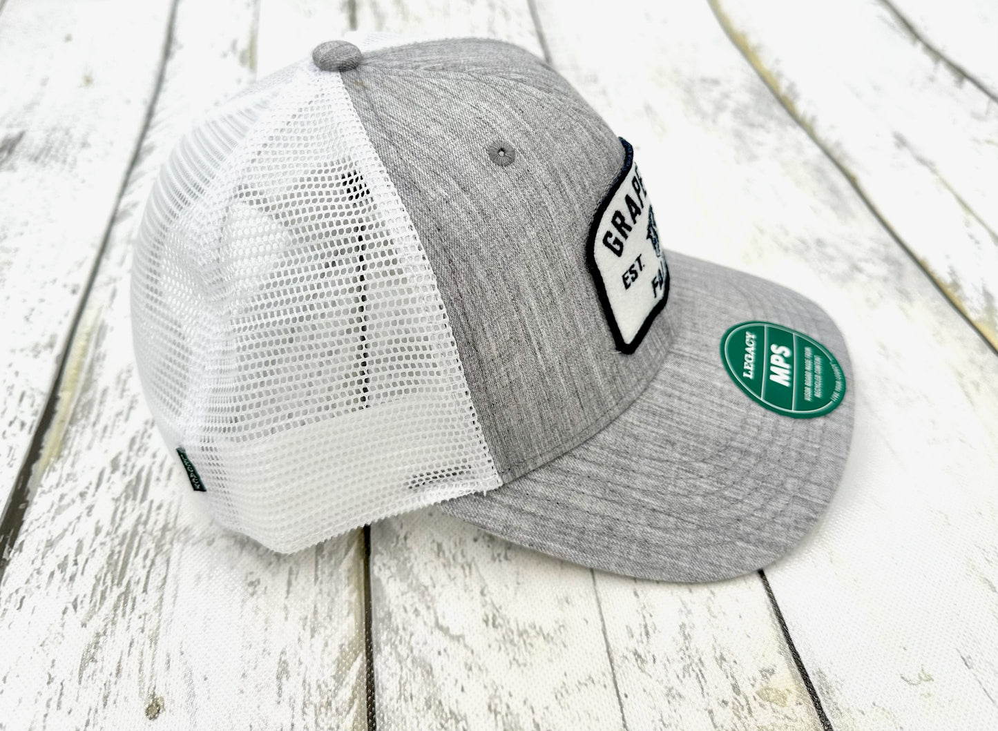 Grey and White Trucker Hat