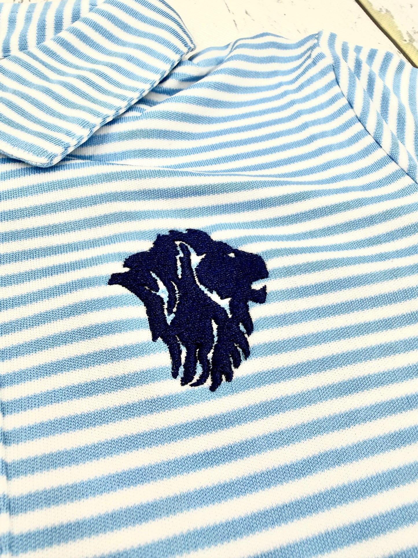 Boys Striped Lion Polo
