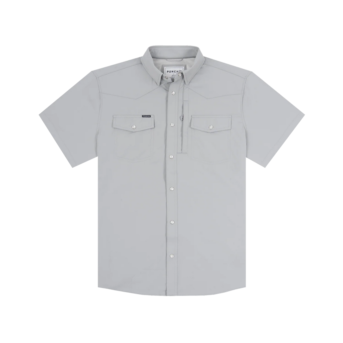 Poncho Western SS Shirt- Grey
