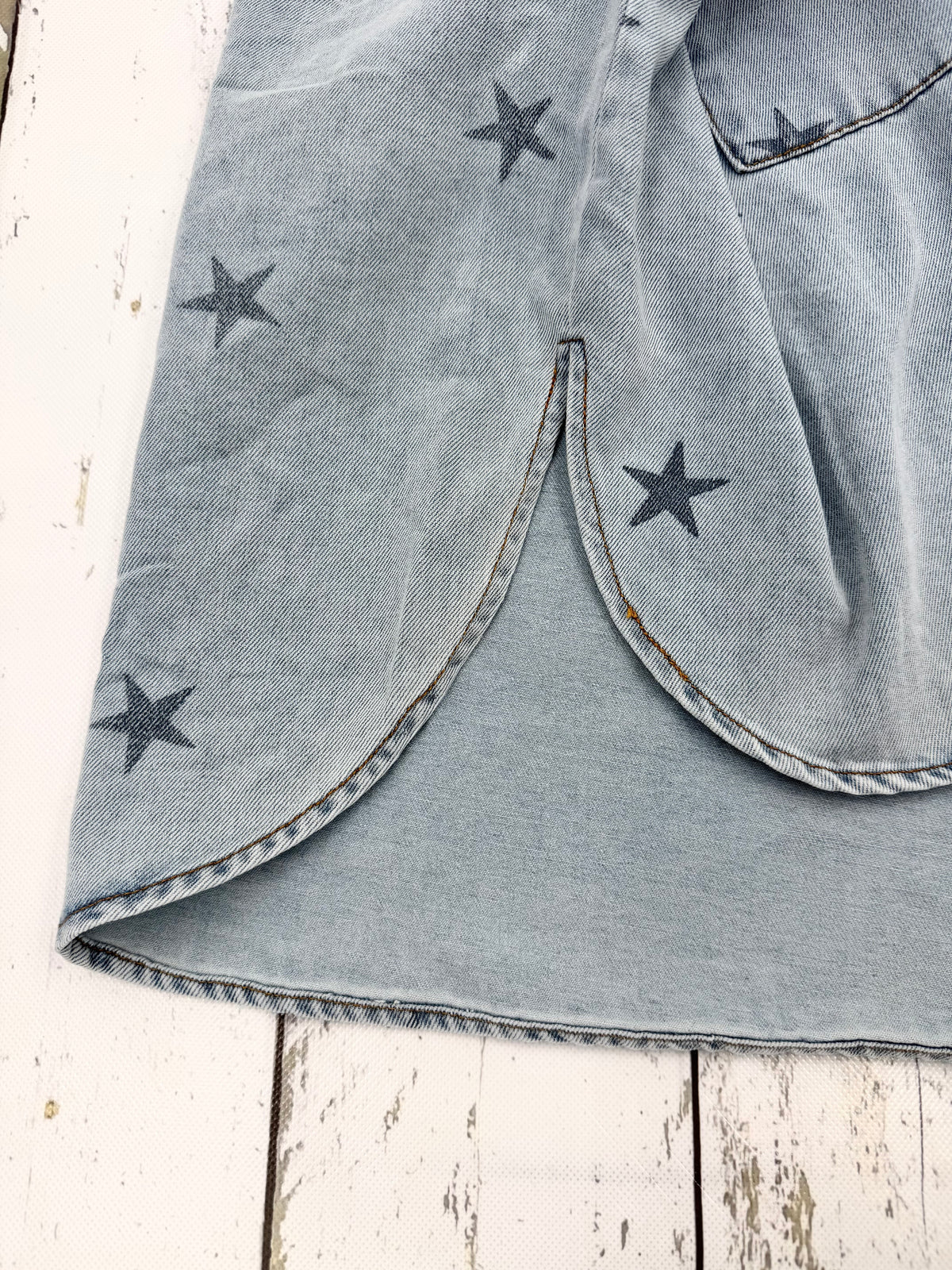 Faith Star-Print Denim Shirt