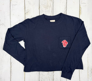 Front Pocket Midi Long Sleeve Tee
