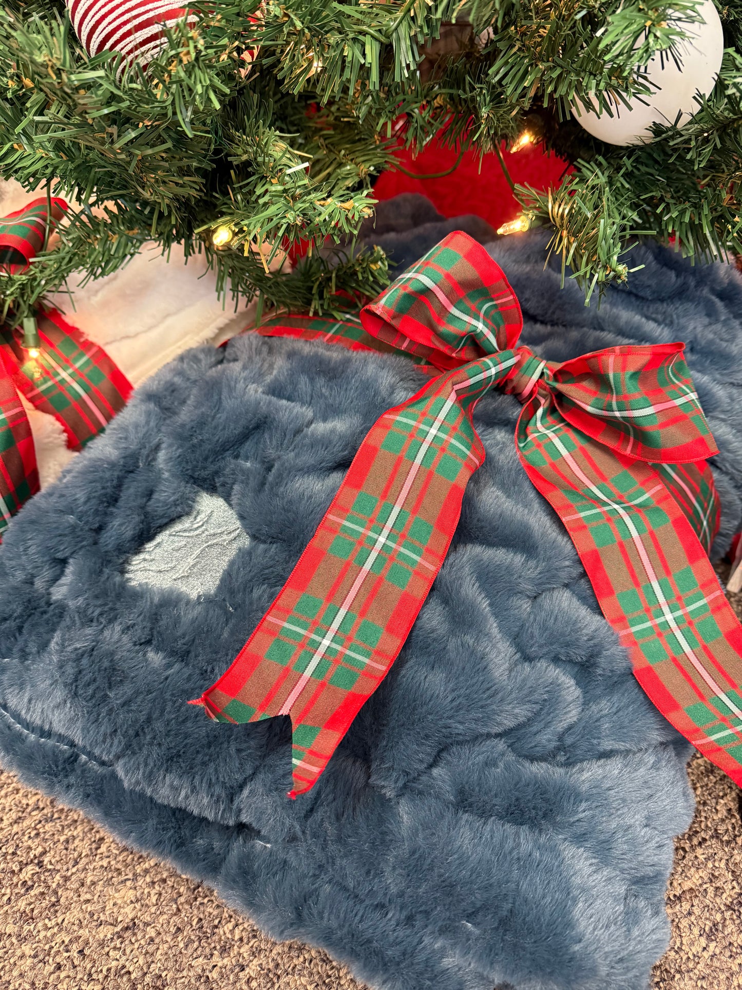 Ruched Faux Fur Blanket