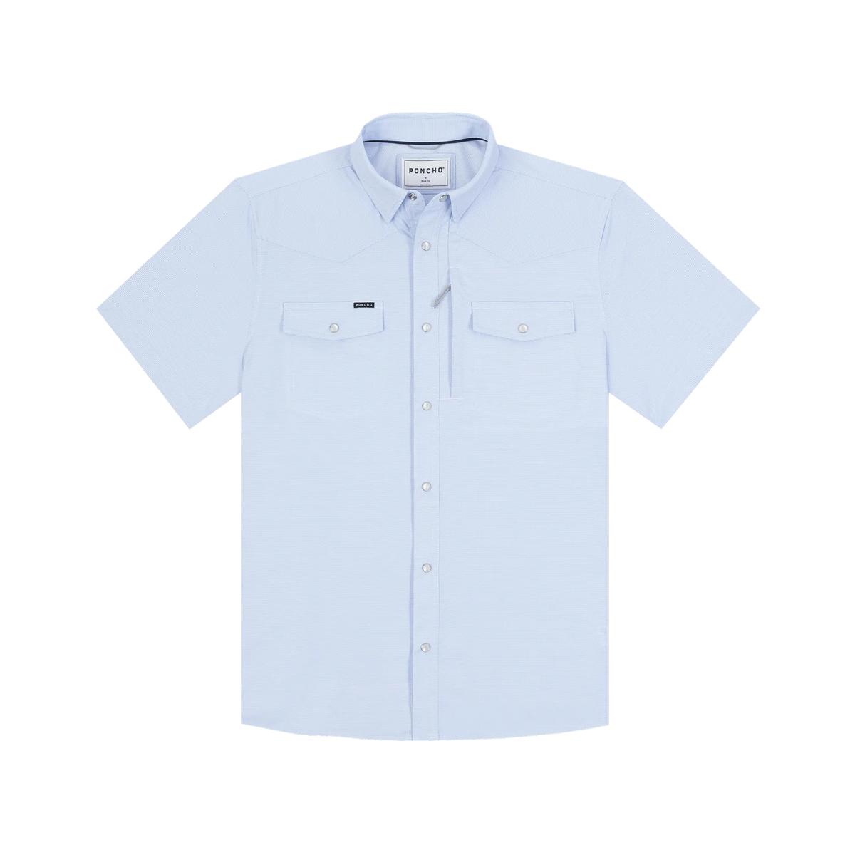 Poncho Western SS Shirt- Micro Check