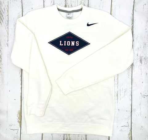 Nike Diamond Crewneck Sweatshirts - White