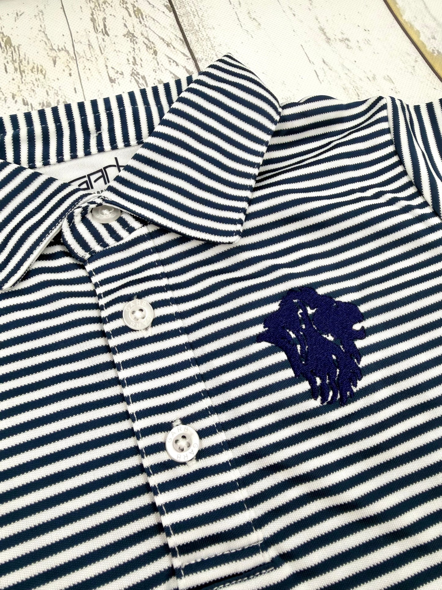 Boys Striped Lion Polo