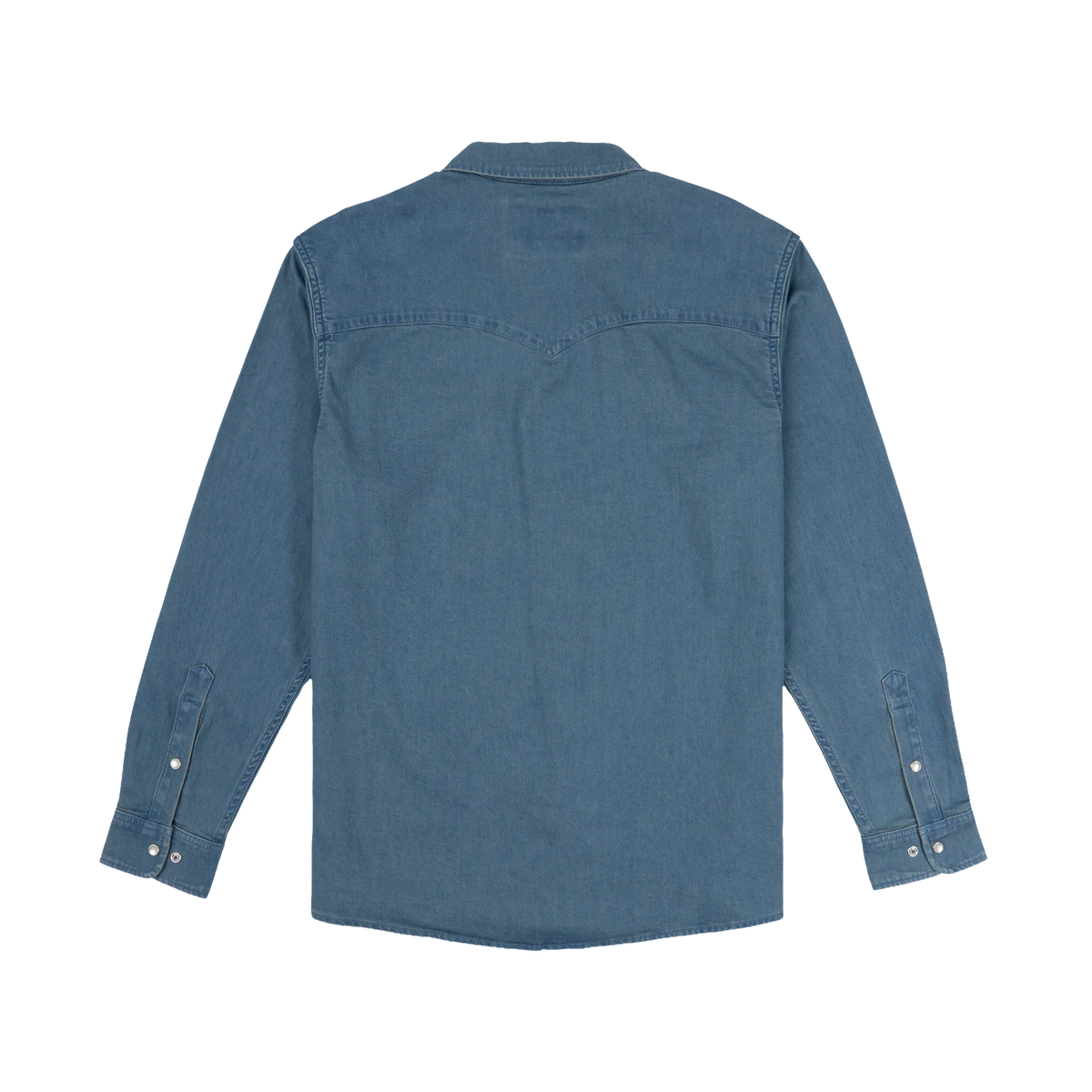 Poncho Western LS Shirt- Med. Wash Denim