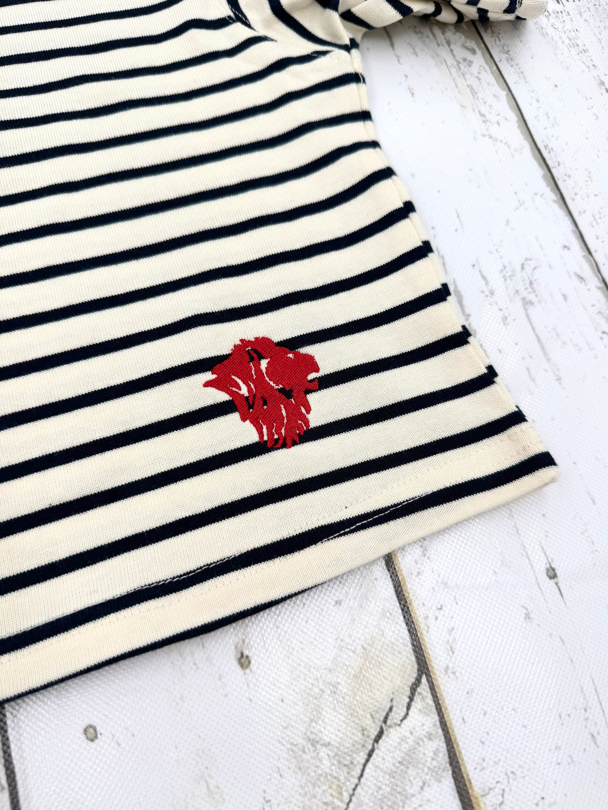 Boxy Striped Knit Crew