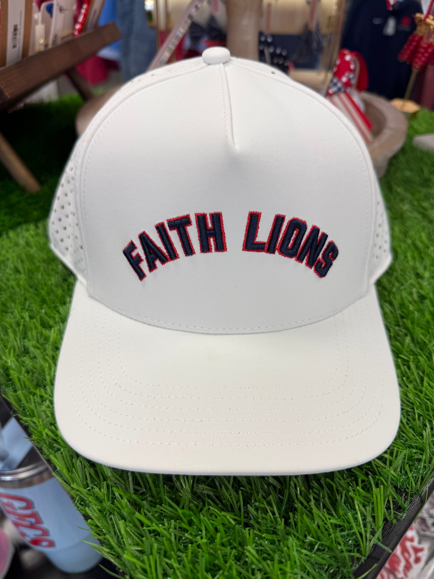 Faith Lions Embroidered Performance Hat
