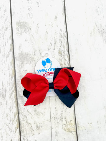 Red and Navy Bow