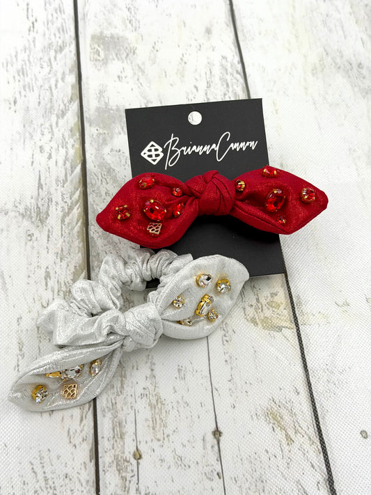 Shimmer Bow Scrunchie
