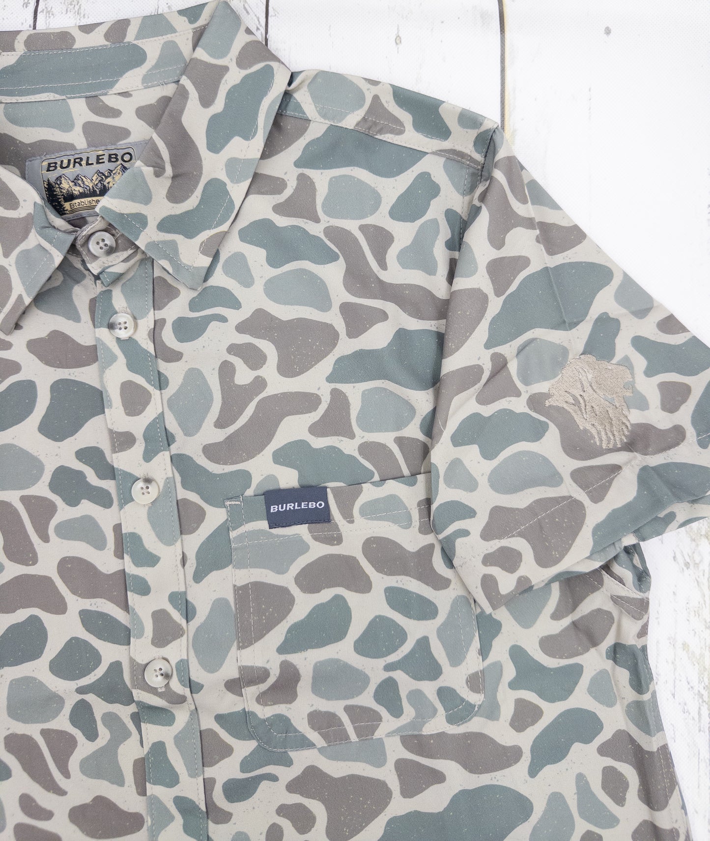 Burlebo Performance Camo Button Up