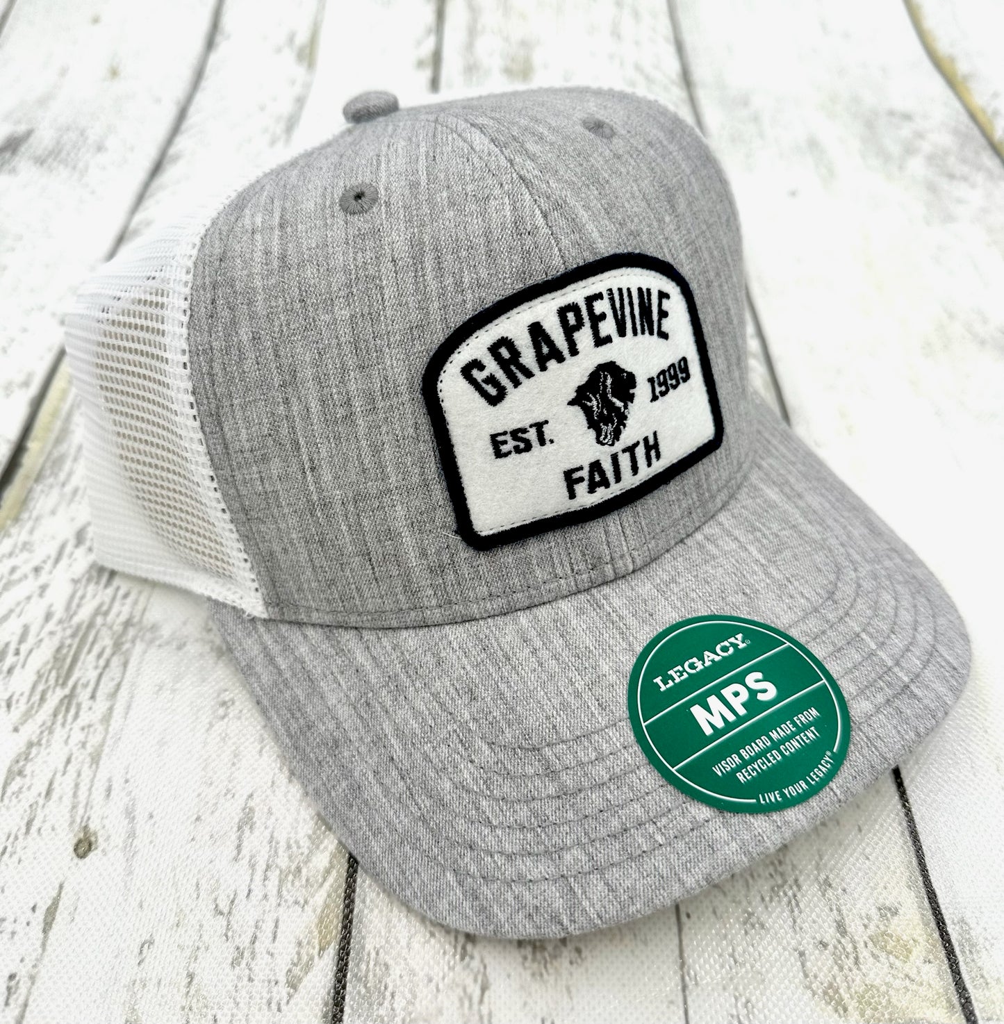 Grey and White Trucker Hat