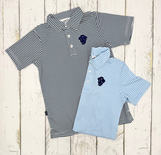 Boys Striped Lion Polo