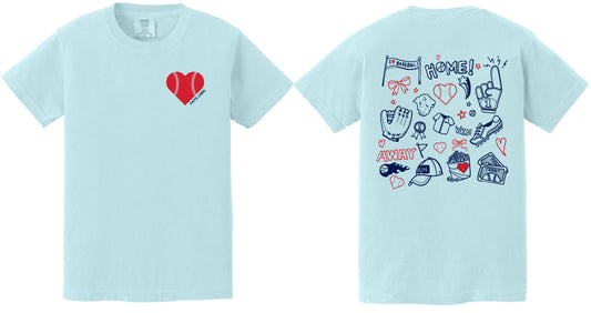 Youth Heart Baseball T
