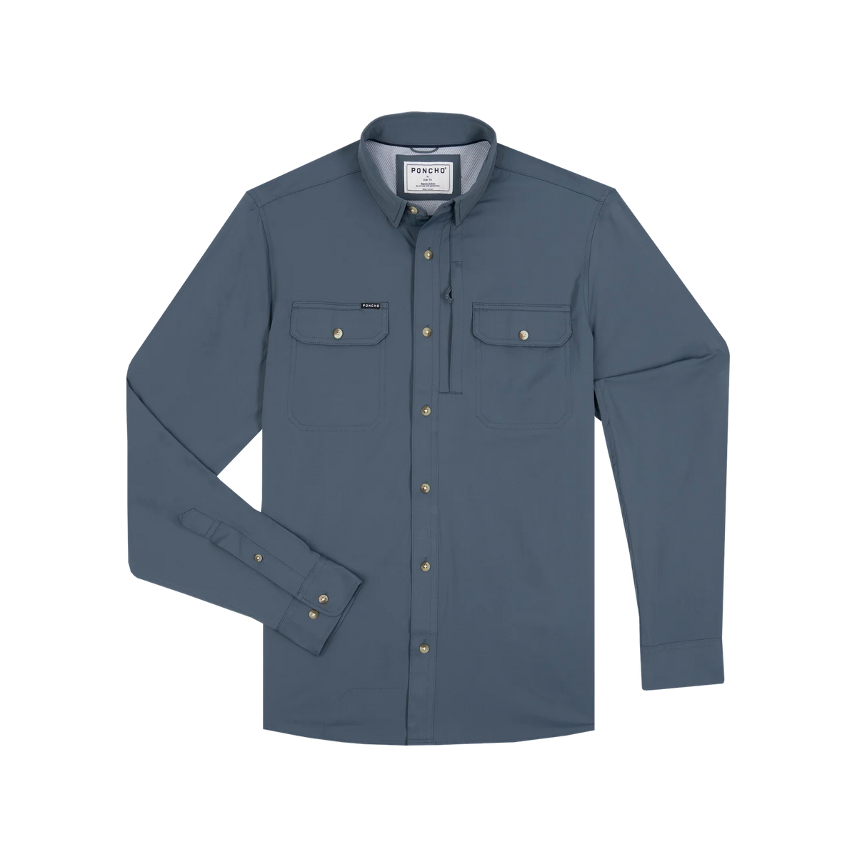 Poncho The Original LS Shirt- Slate Blue