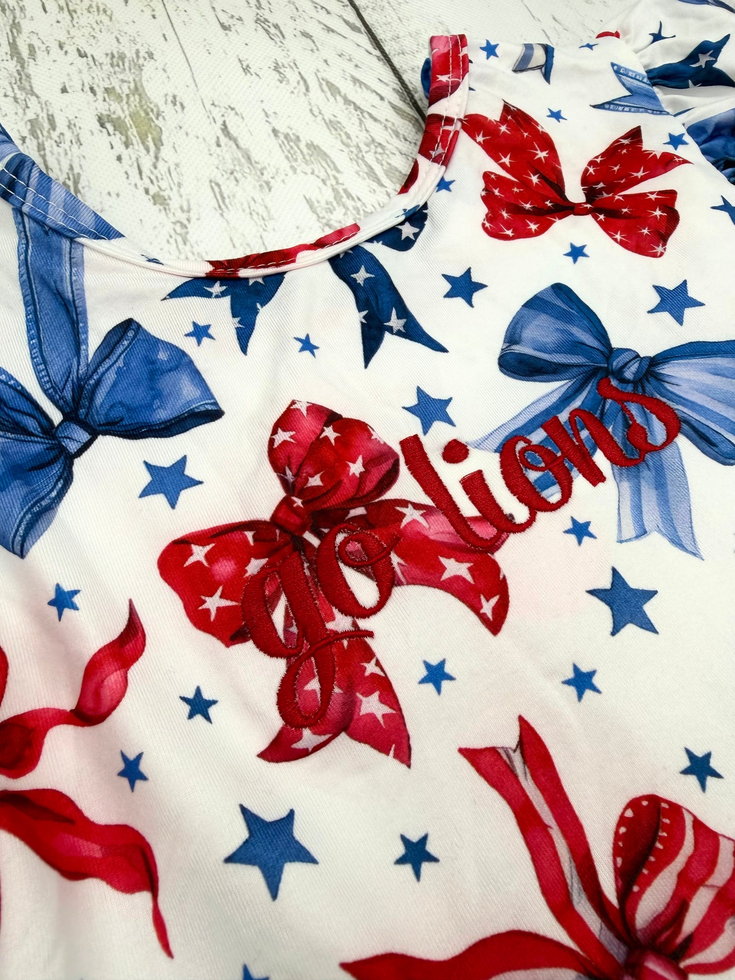 Mila & Rose Girls Patriotic Bow Dress