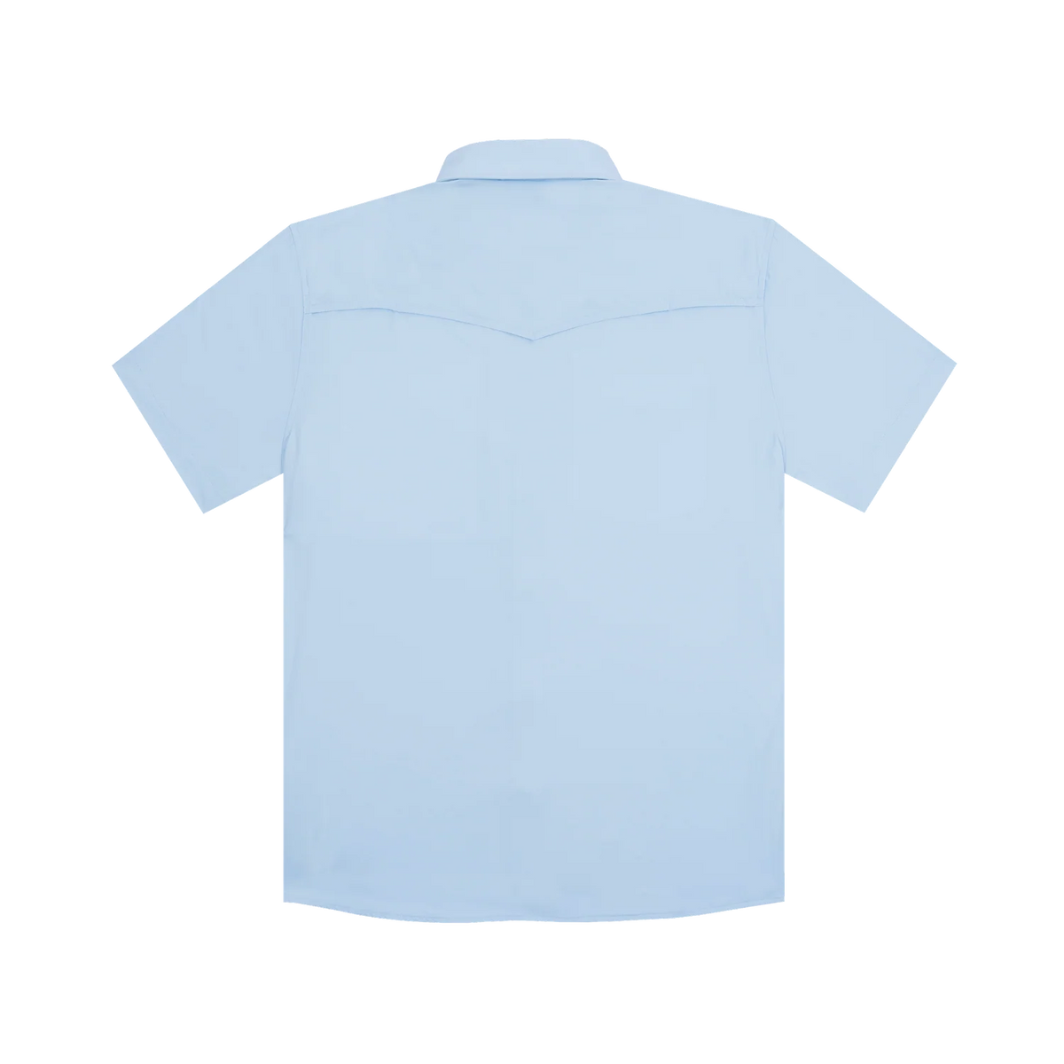 Poncho Western SS Shirt- Light Blue