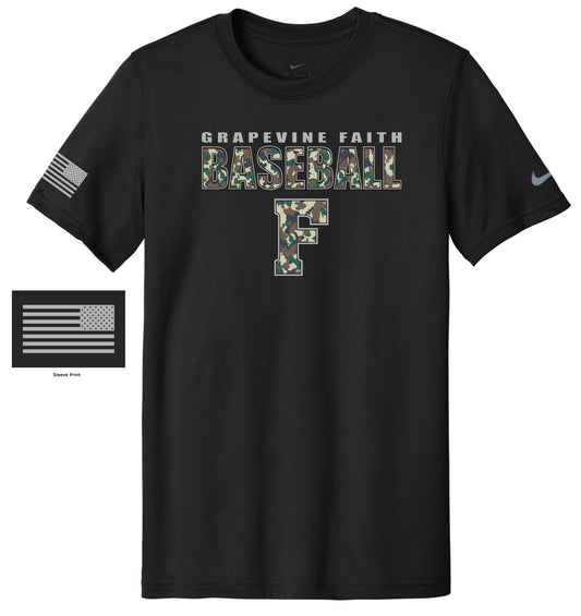 Baseball Camo Nike Dri Fit Tee- Youth