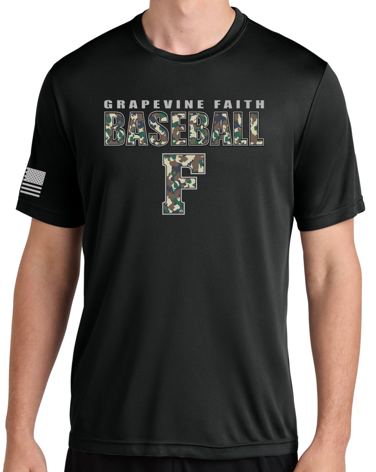 Baseball Camo Sport-Tek Moisture Wick Tee- Youth & Adult