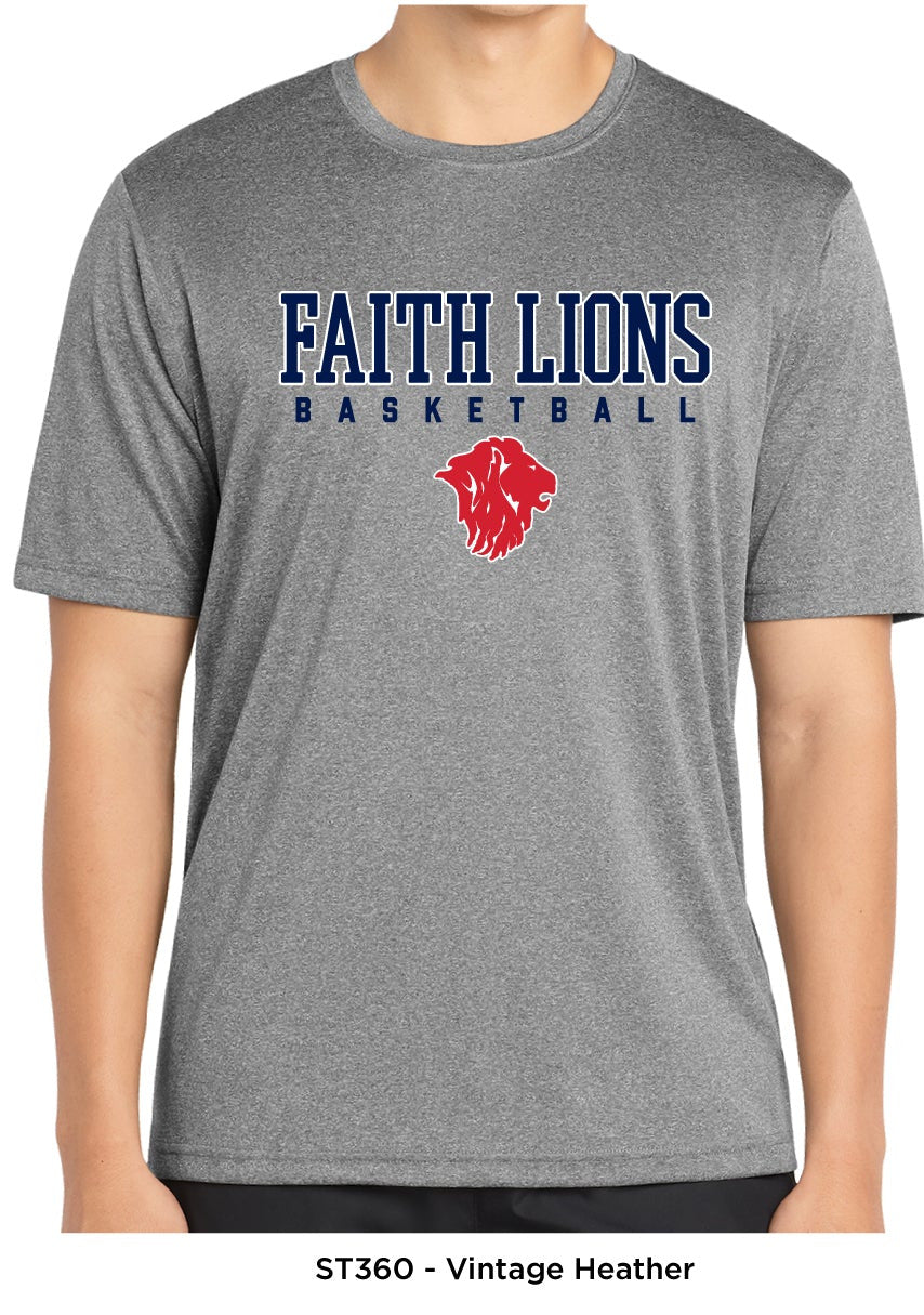 Classic Faith Lions Basketball T-Shirt (Sport Tek)
